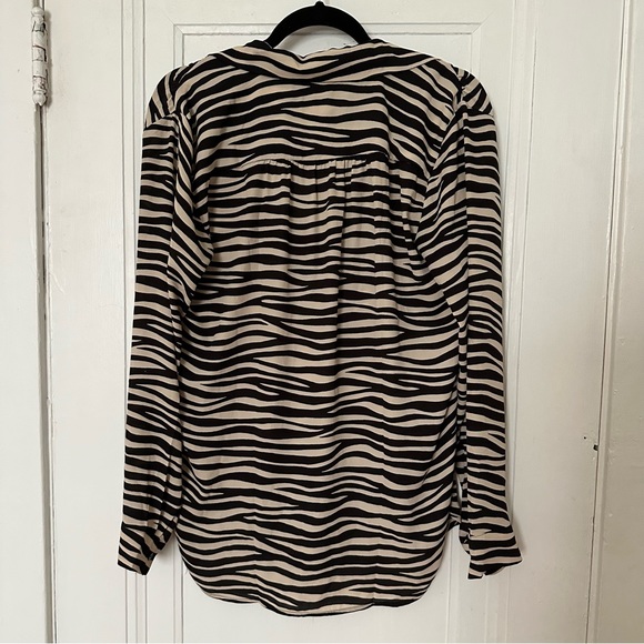 Sheer Zebra Button Down - Picture 2 of 4